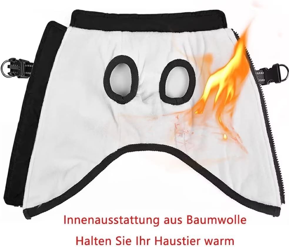 Voarge Hundejacke Winterweste Jacken, Hundemantel mit Geschirr für Kleine Hunde Hundemantel Wasserdi