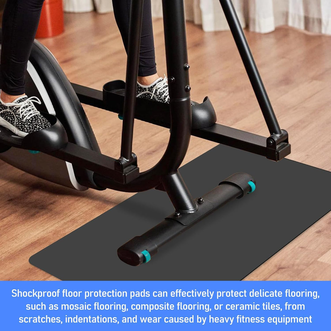 2 Stück Bodenschutzmatte Fitnessgerät, 60 * 30cm Laufband Matte 3mm Dicke, Stossfeste Bodenschutzmat