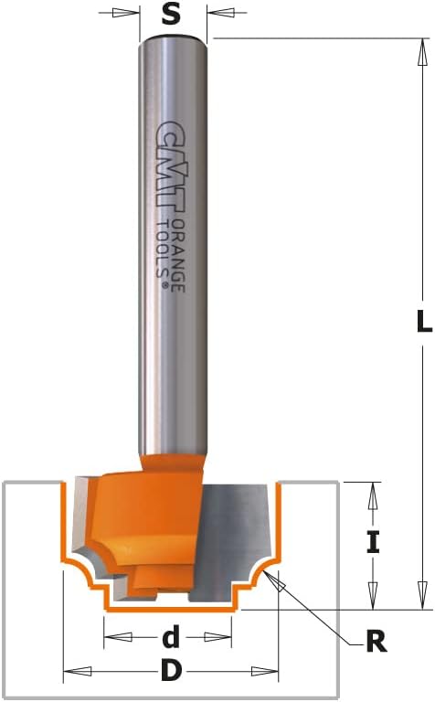 CMT ORANGE TOOLS 965.102.11 - KLASSISCHER NUTFRÄSER HM S=8 D=19 R=2.4