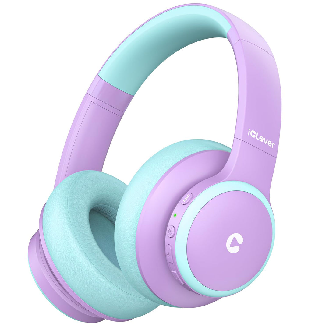 iClever Noise Cancelling Bluetooth Kopfhörer Kinder, 60 Spielzeit, Sichere Lautstärke 80 dBA, Typ-C-