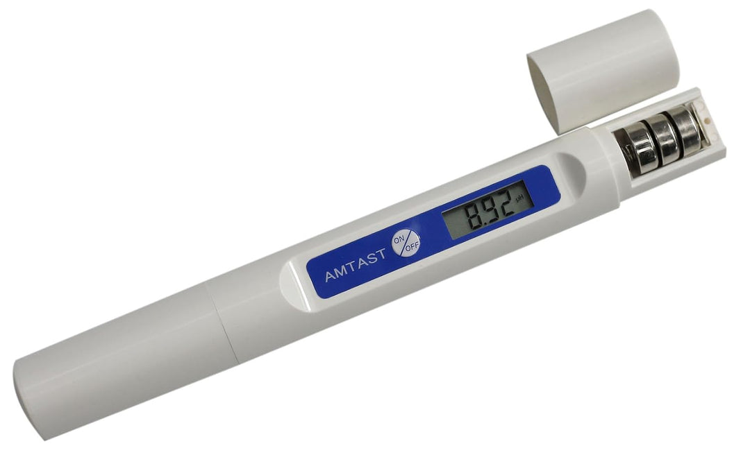 AMTAST PH-Tester ohne Kalibrierungsstift, PH-Messgerät mit Temperaturfunktion, Flüssigkeitstest für