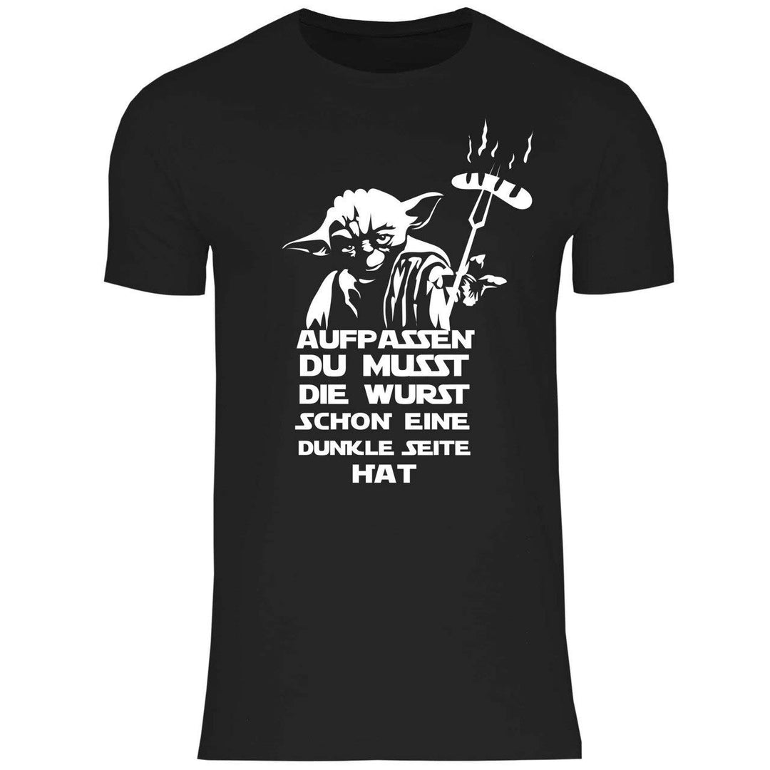 wowshirt Herren T-Shirt Grill-Schürze Grillen Griller BBQ Grillmeister Wurst Steak Barbecue L D1870,