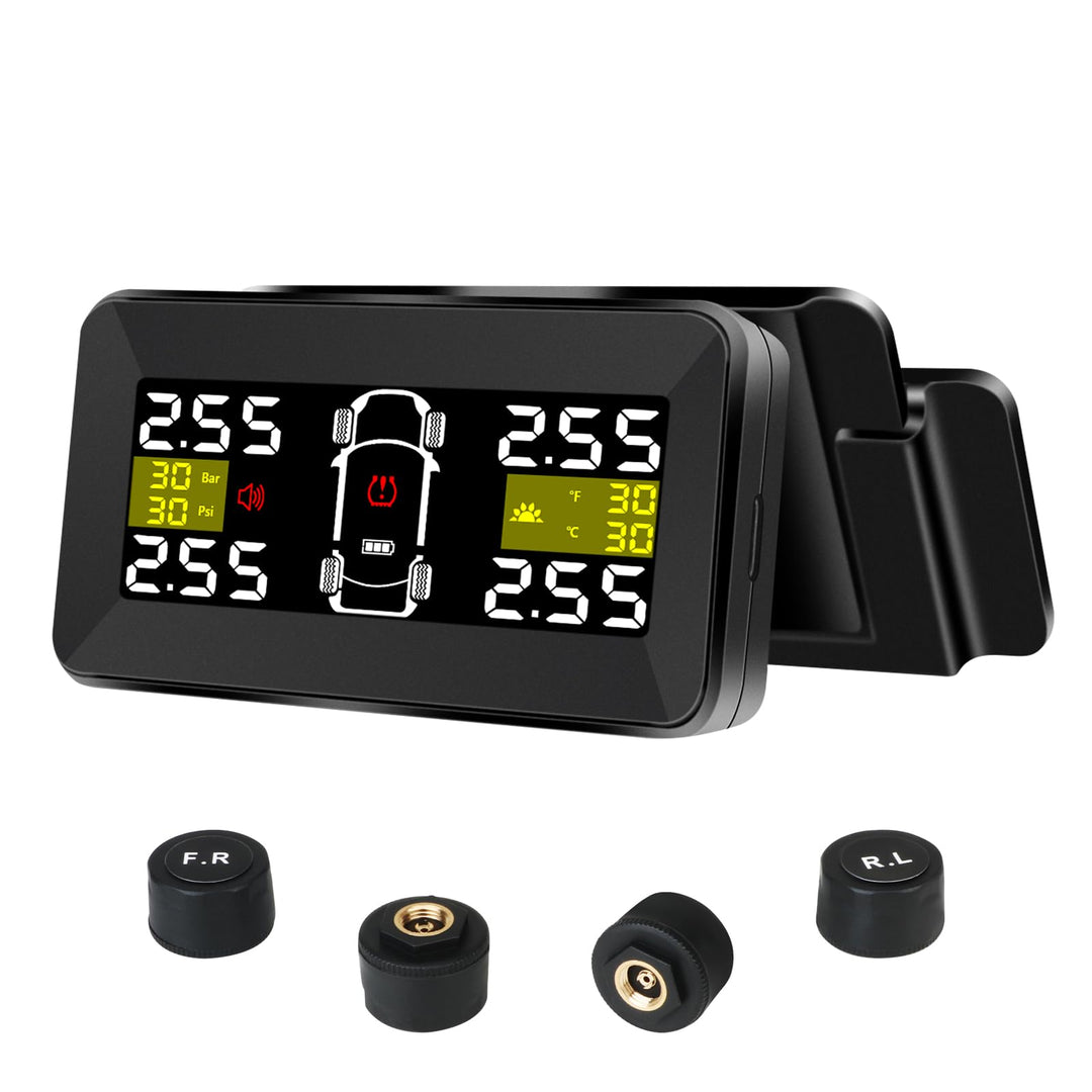 Vtopek TPMS Reifendruckkontrollsystem 3,5 Zoll Kabellos Reifendrucküberwachungssystem 0,01Bar Hochpr