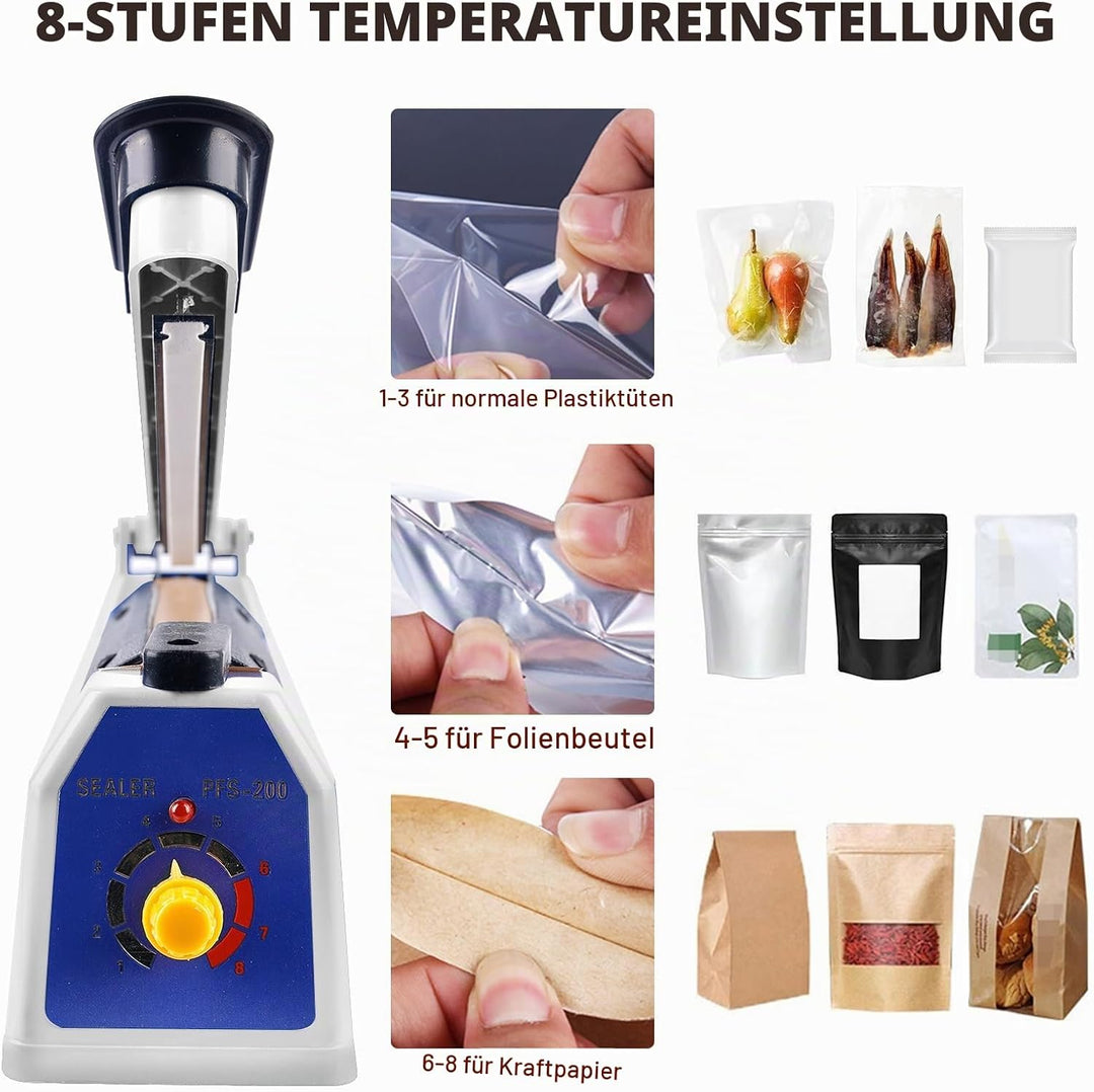Heisssiegelgerät Folienschweissgerät 300mm, Folienschweissgerät, Impulse Heat Bag Sealer, Bag Sealer