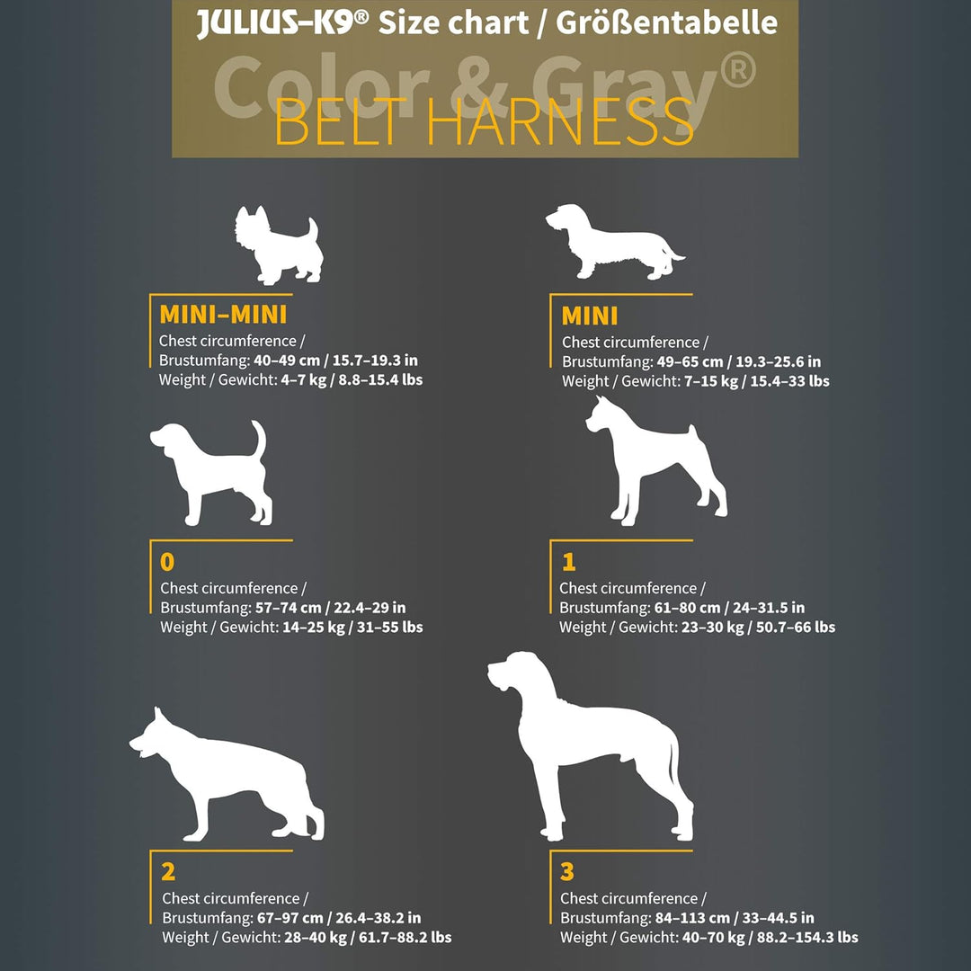 JULIUS K-9, Color & Gray, Beltgeschirr, M / 0 M / 0 rot-grau, M / 0 rot-grau