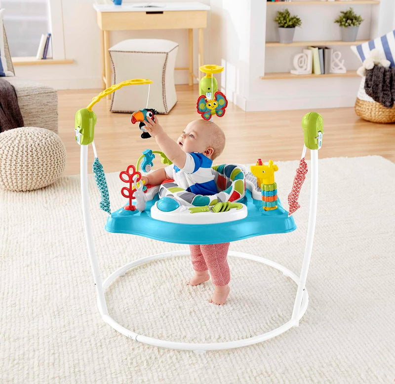 Fisher-Price GWD42 - Jumperedoo, 360-Grad-Drehspass mit fröhlicher Musik, Lichtern und Geräuschen, f