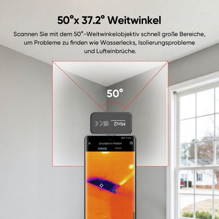 HIKMICRO Mini2 Wärmebildkamera Android, 256 x 192 IR-Auflösung, Wärmebildkamera 25 Hz Bildfrequenz,