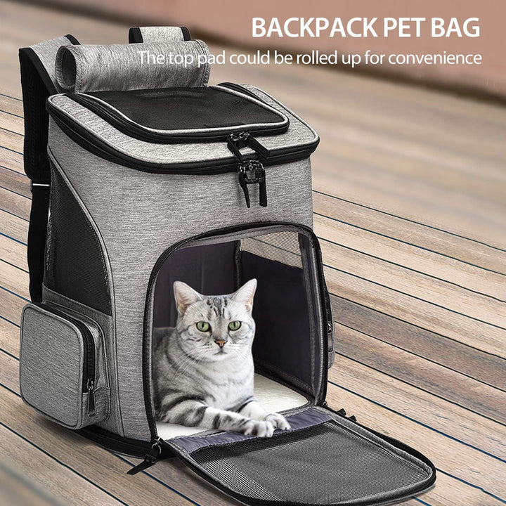 PETCUTE Hundetragetasche Katzenrucksack Haustier Rucksack Atmungsaktiv Wanderrucksack für Kleine Hun