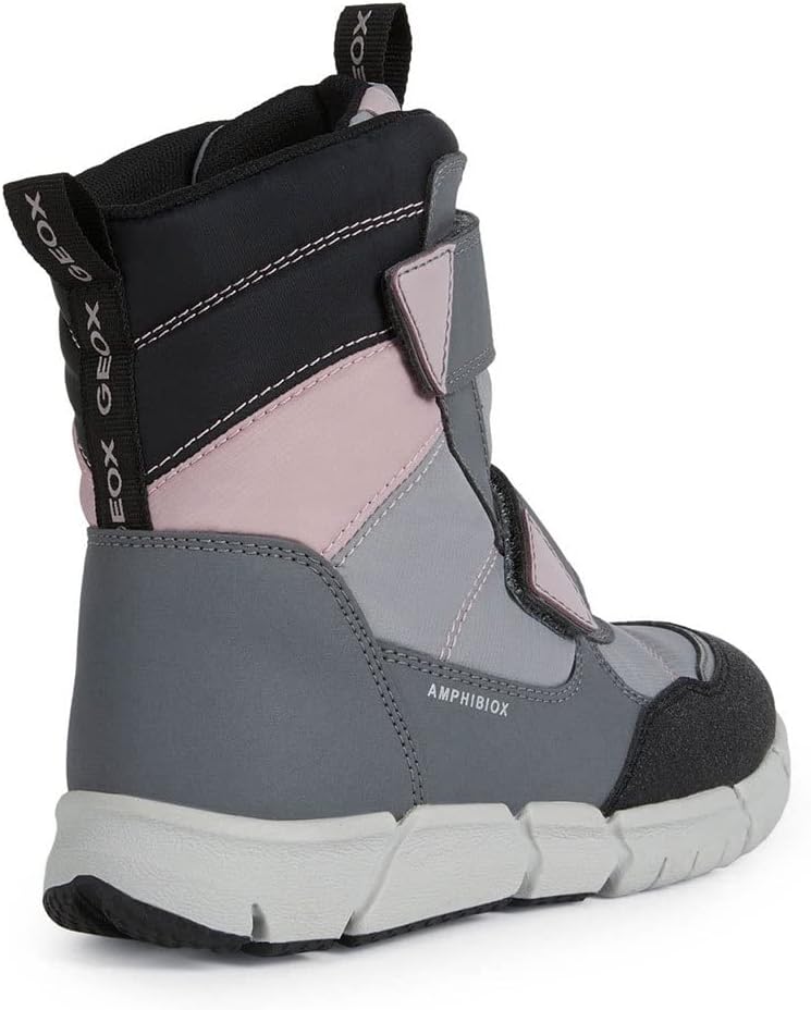 Geox Mädchen J Flexyper Girl B Ab Stiefeletten 28 EU Grey Pink, 28 EU Grey Pink