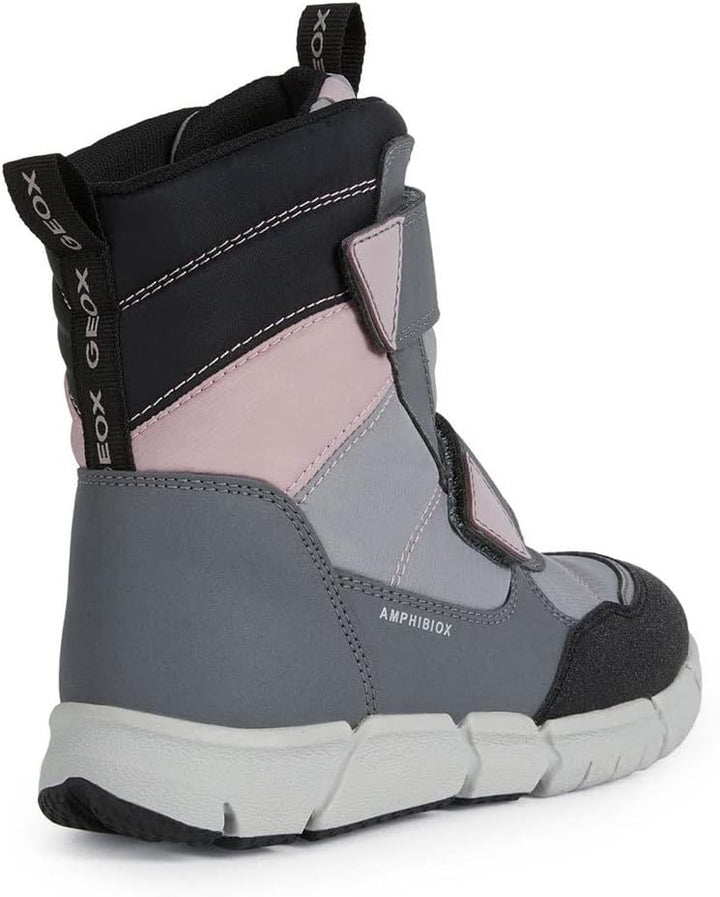 Geox Mädchen J Flexyper Girl B Ab Stiefeletten 28 EU Grey Pink, 28 EU Grey Pink