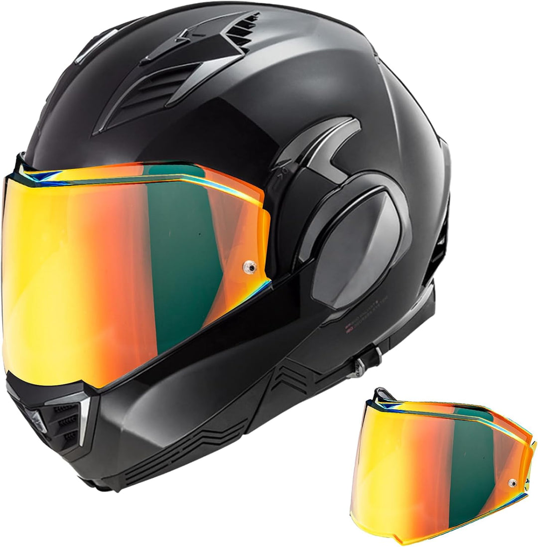Helmvisier für LS2 FF900/ Valiant II,Motorradhelm Visier,Motorrad Wind Schild Helm Objektiv Visier,V