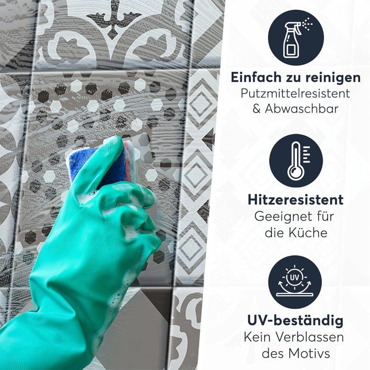 CREATISTO Klebefliesen Stickerfliesen Fliesenfolie - Hochwertige Sticker Aufkleber für Wandfliesen I
