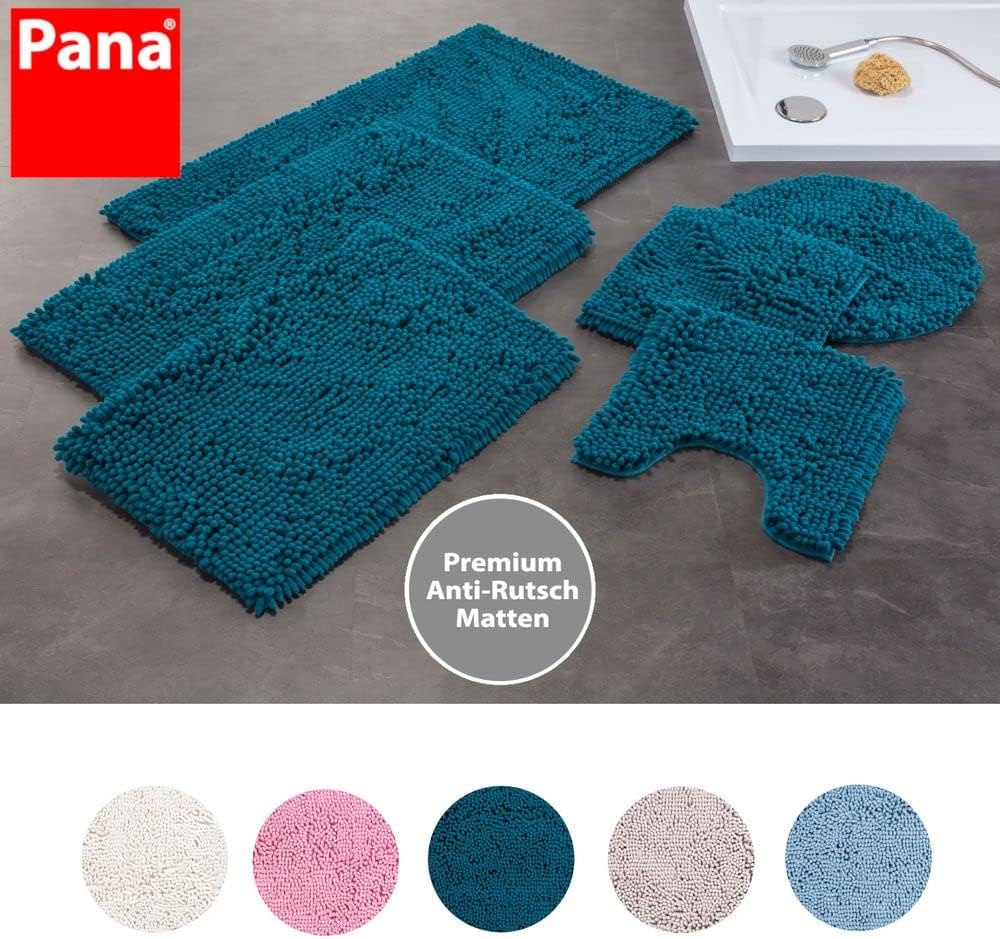 PANA Chenille Badematte in versch. Farben und Grössen • Badteppich aus weichen Fasern • saugstark &amp;