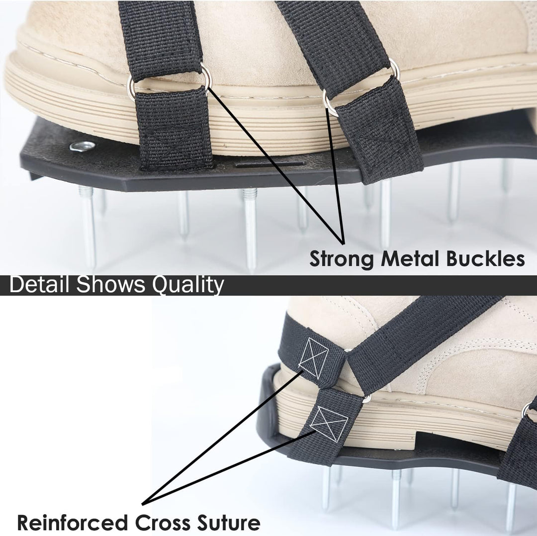 Rasenlüfter Schuhe, Nagelschuhe mit Klettverschluss Aerifizierer für Rasen mit Kostenlose Installati