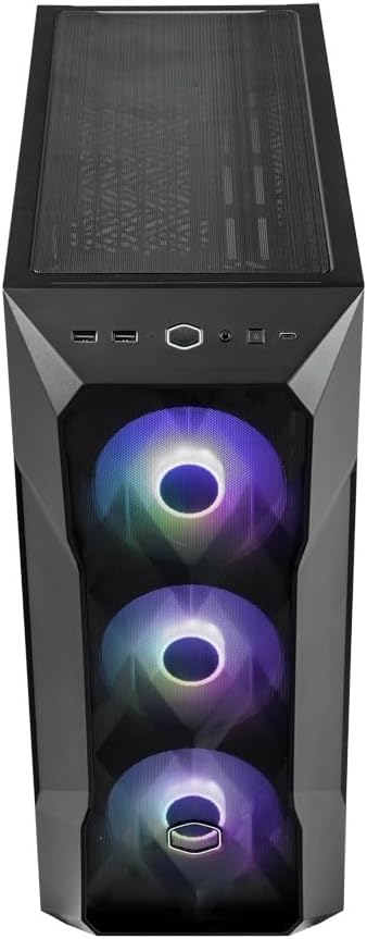 Cooler Master MasterBox TD500 Mesh V2 – E-ATX Gehäuse mit tesselliertem Mesh, Mid-Tower mit 3 x 120