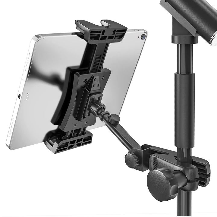 JUBOR Tablet-Halterung für Mikrofonständer, Mikrofon-Notenständer, Tablet-Halterung für iPad, Halter