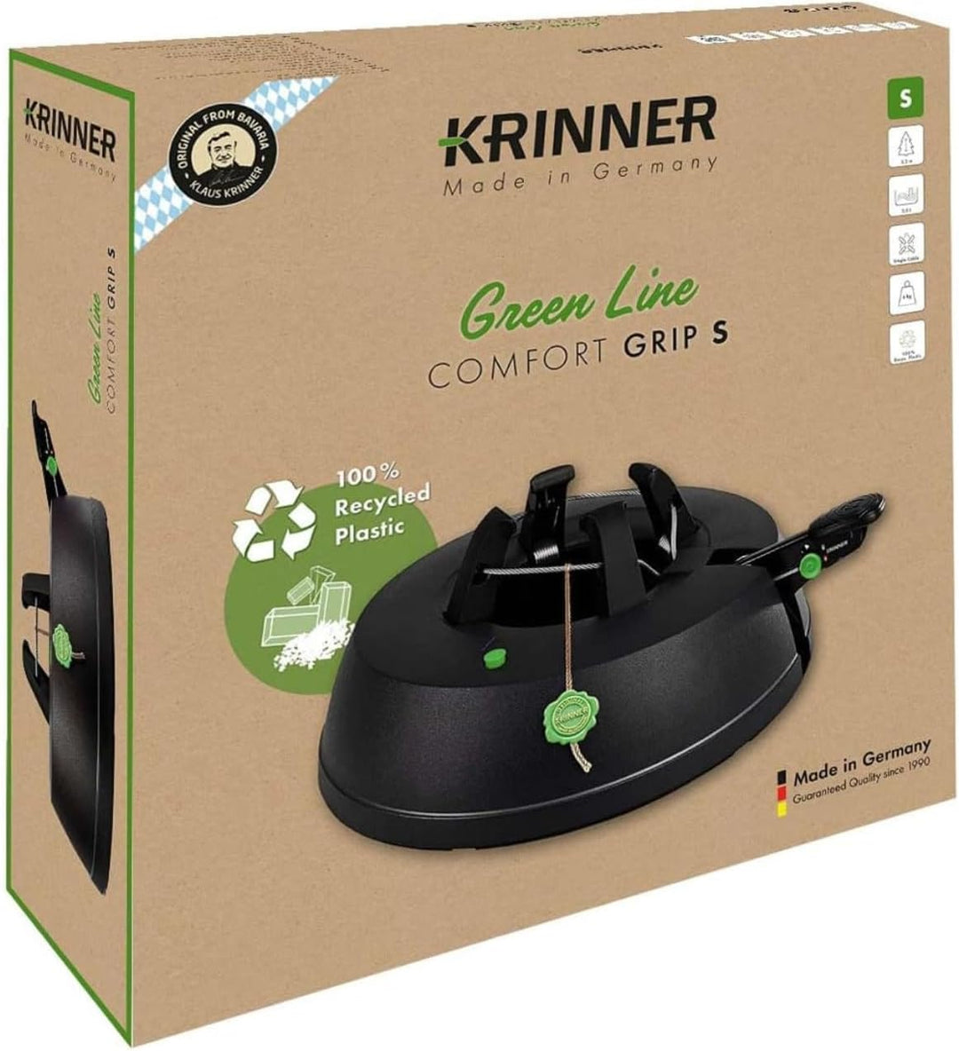 Krinner Green Line Comfort Grip S Recycling Christbaumständer Weihnachtsbaumständer inkl. Fusspedal
