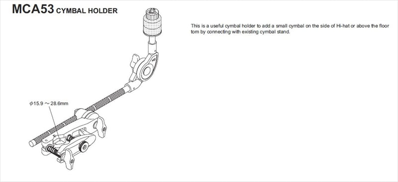 TAMA MCA53 Cymbal Stand with Precision Gear Tilter 30 cm Arms&