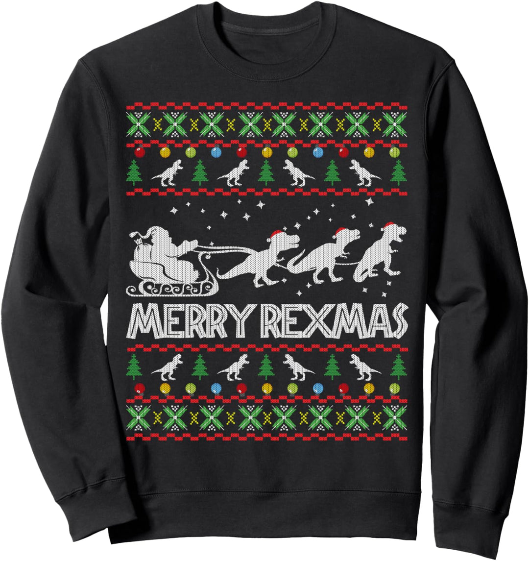 Merry Rex-Mas Dinosaurier Lover Ugly Christmas Sweater Sweatshirt