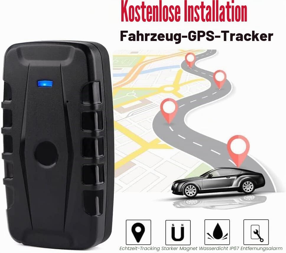 Winnes 4G GPS Tracker für Auto GPS Tracker Ohne ABO Echtzeit Ortung,20000mAh Akku,Standby-Zeit Von 2