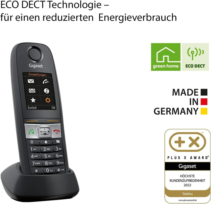 Gigaset E630HX – DECT-Mobilteil mit Ladeschale – Schnurloses Telefon für Router und DECT-Basis - Fri