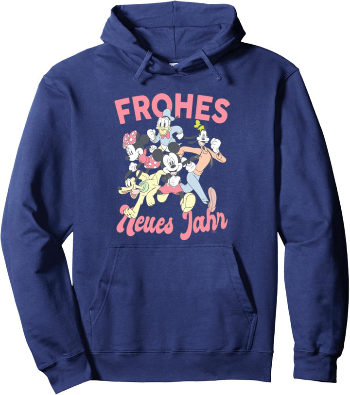 Disney Mickey Mouse and Minnie Happy New Year German Pullover Hoodie
