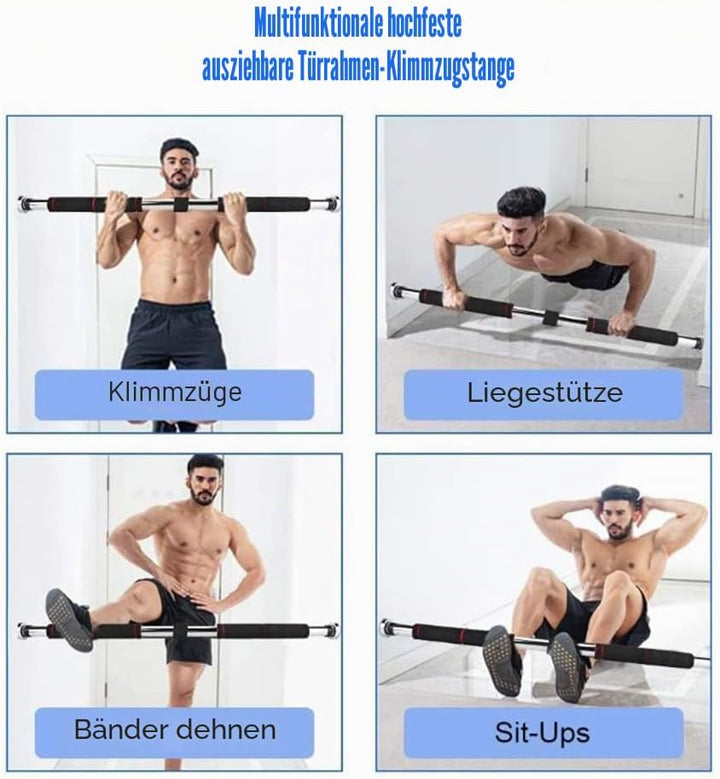 Klimmzugstange Tür | 80-130 cm | 150 kg | Türreck | Turnstange | Krafttraining | Pull Up Bar | Arm |