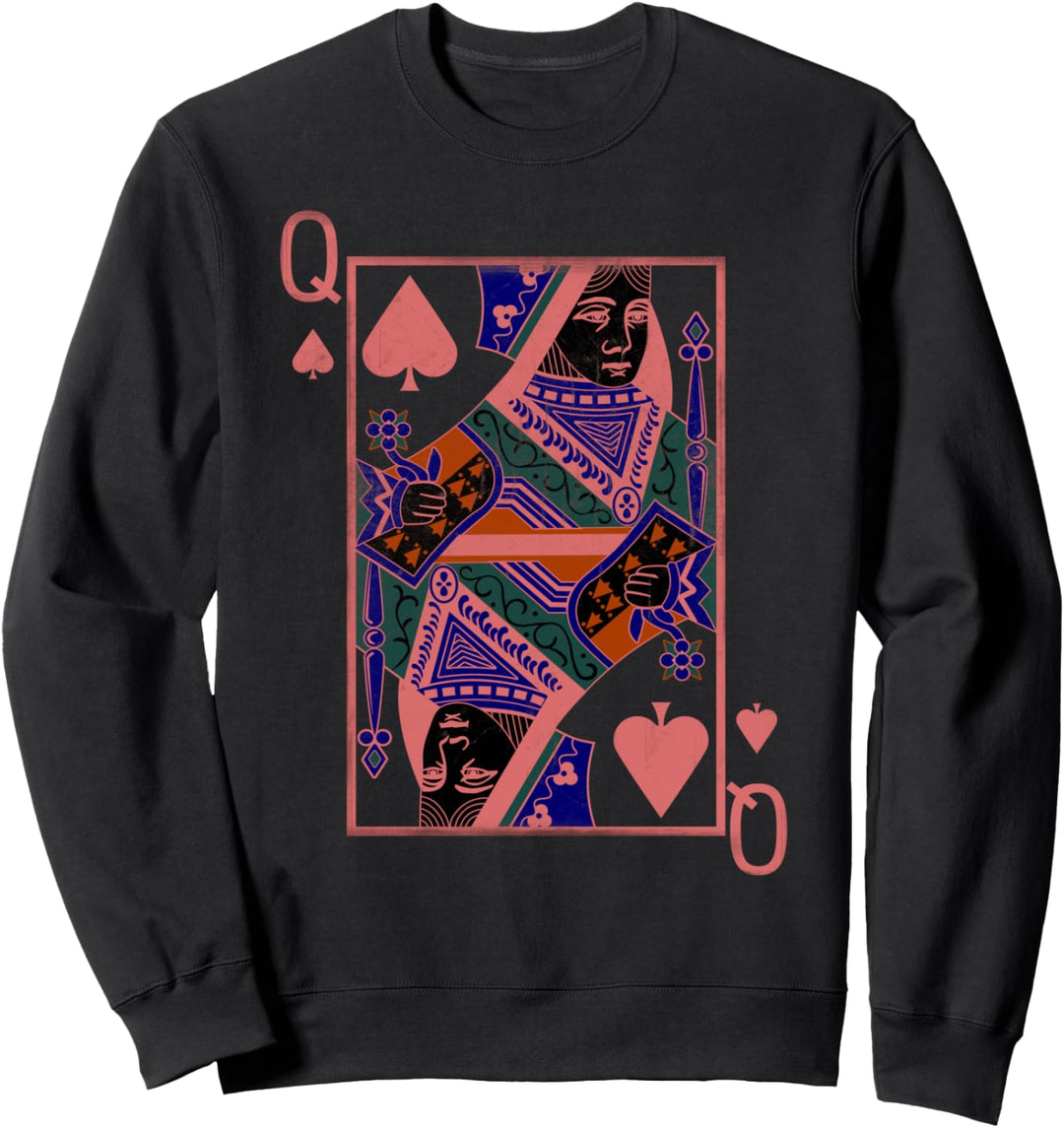 Black Queen Queen Of Spades Colorful Sweatshirt