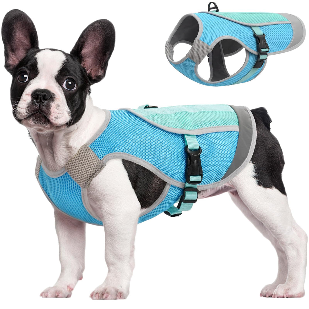Kuoser Hund Kühlweste Sommer, Kühlweste für Hunde mit Schnellverschluss &amp; D-Ring, Atmungsaktive Hund