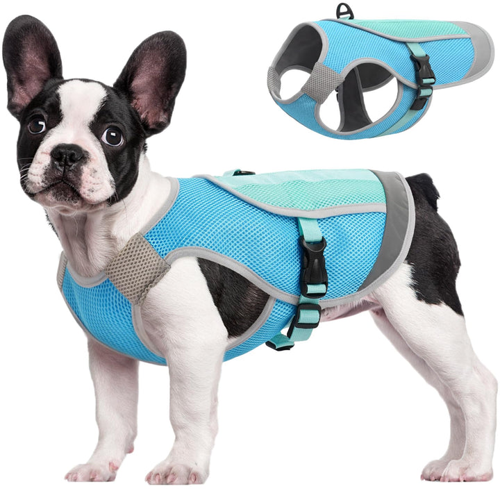 Kuoser Hund Kühlweste Sommer, Kühlweste für Hunde mit Schnellverschluss &amp; D-Ring, Atmungsaktive Hund