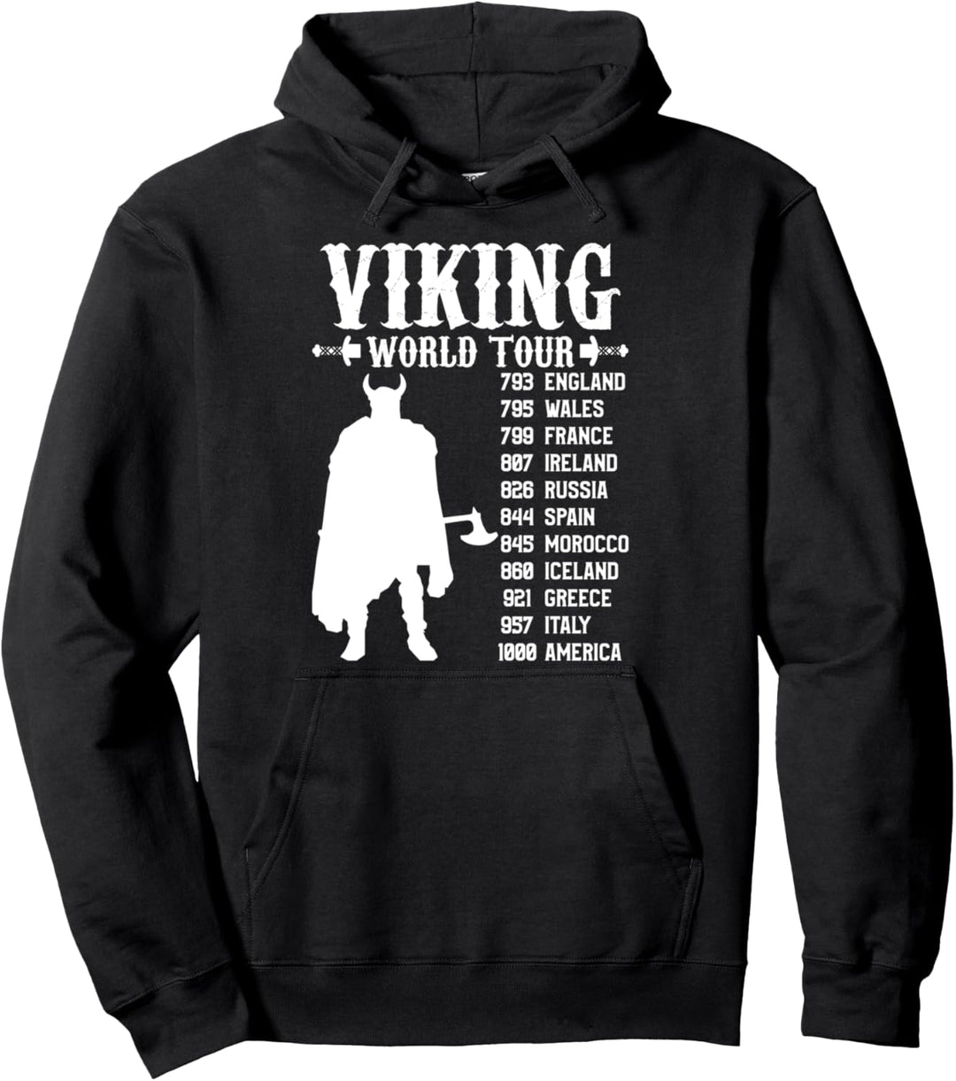 Viking World Tour Nordische Mythologie Nordische Geschichte Pullover Hoodie