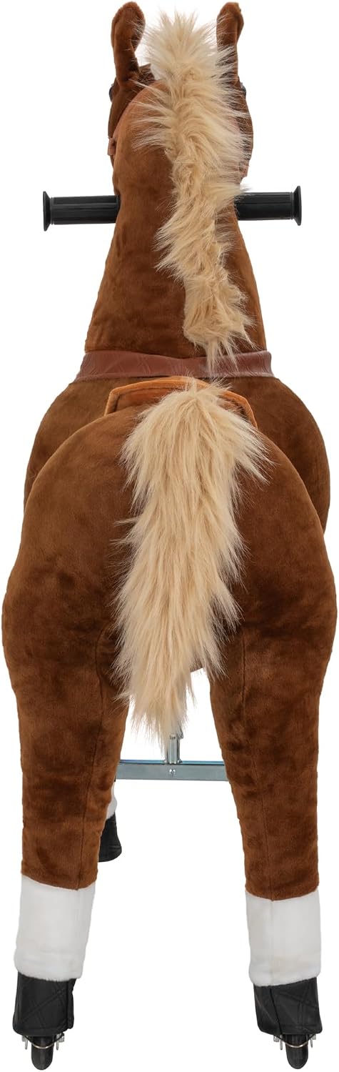 Miweba Pony Amadeus | Reitpferd auf Rollen - Pferd für Kinder - Schaukelpferd - Schaukeltier - Kusch