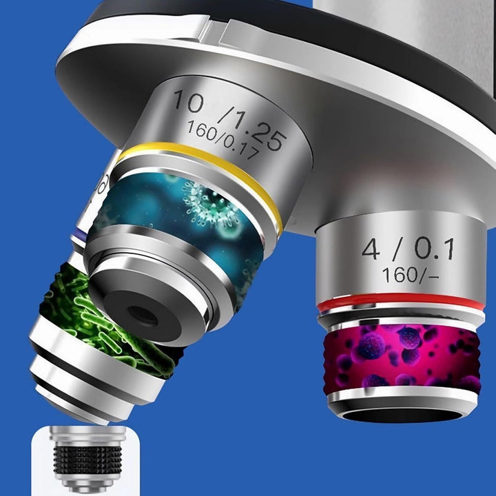Mikroskop für Studenten und Erwachsene, 200-4000X Vergrösserung, leistungsstarkes biologisches Bildu