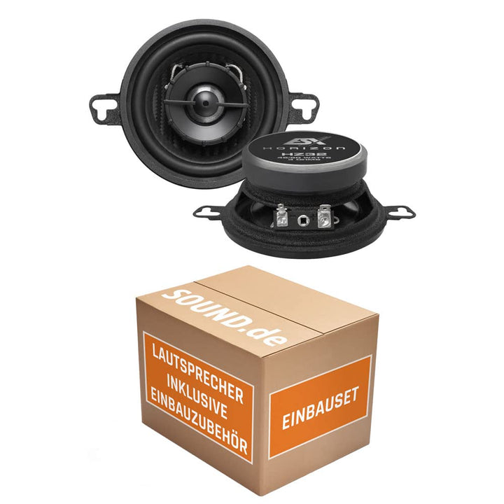Lautsprecher Einbauset passend mit ESX HZ32 87 mm 2-Wege Koax Horizon HZ 32 8,7cm Auto Einbauzubehör
