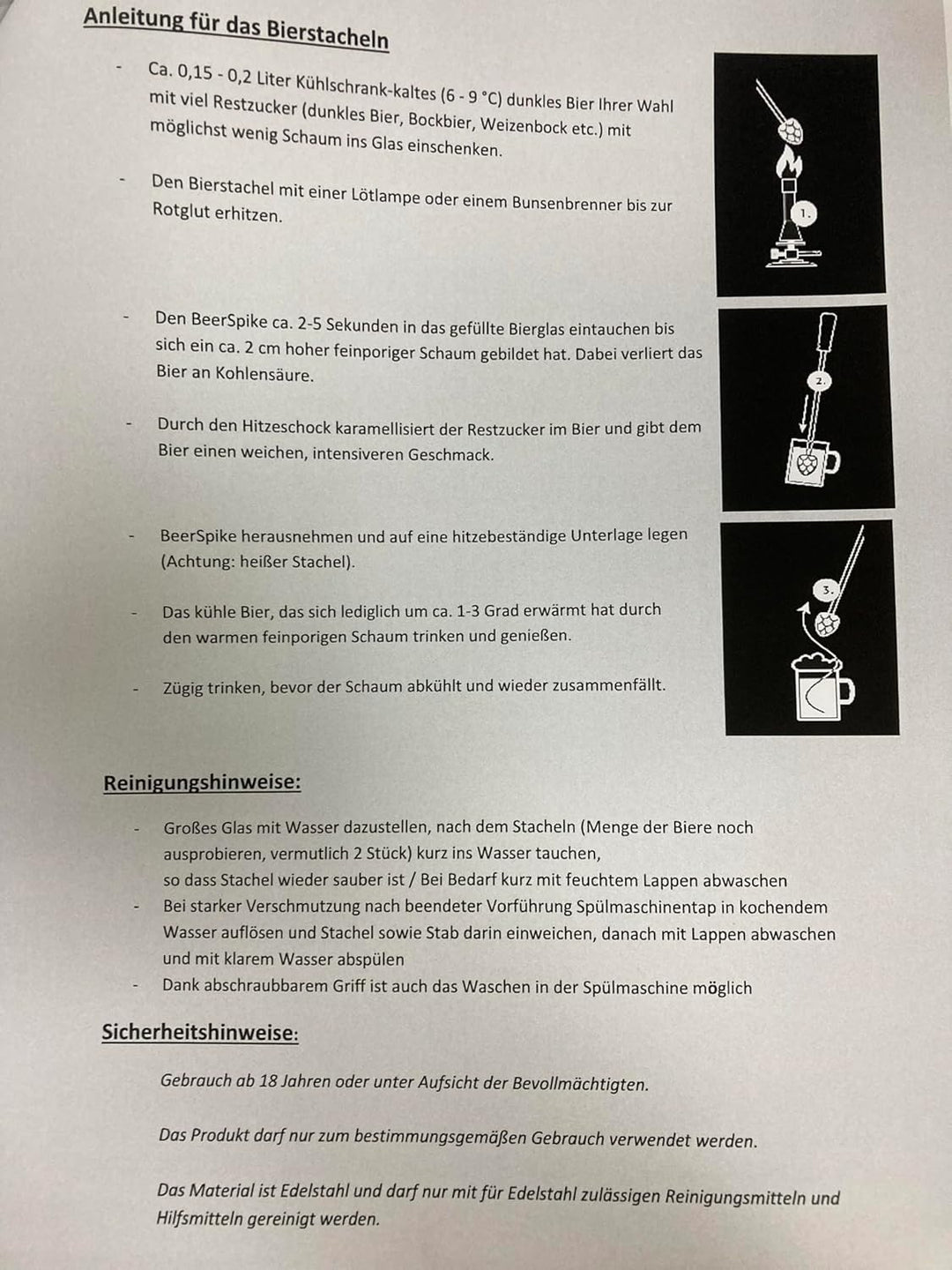 STAR Bierstachel BeerSpike Spülmaschinenfest | Geschenke für Männer