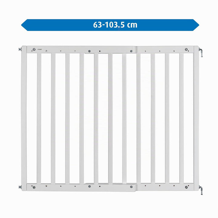 Türgitter und Treppenschutzgitter zum Schrauben, Baukasten zum Zusammenbauen, ausziehbar 63-103,5 cm