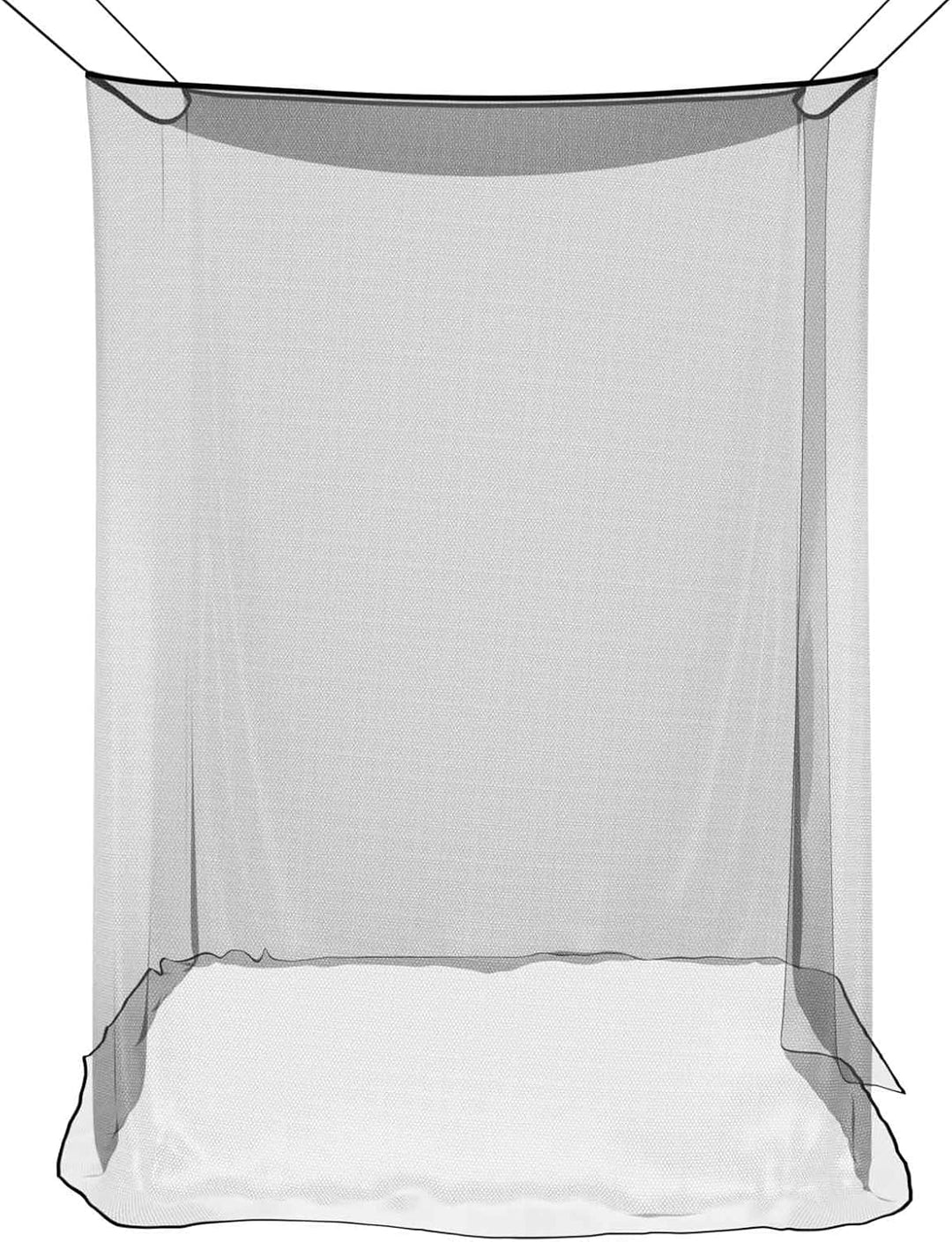 Moskito-Netz für Bett Schwarz aus Polyester 156 Maschen, 220 x 120 x 150 cm, mit genähter Öffnung, I
