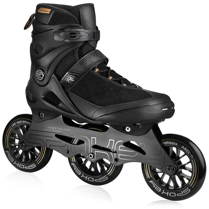 Spokey SHIFFTY PRO Inline Skates für Erwachsene bis max. Naturleder. Gewicht 100 kg, Alu-Schienen, K