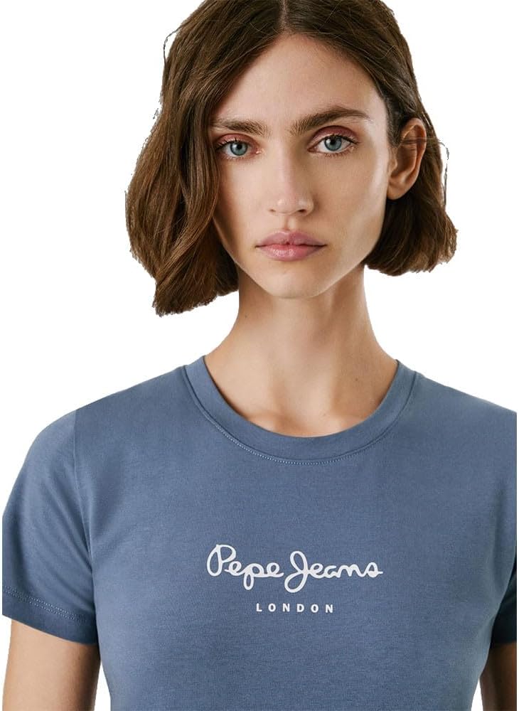 Pepe Jeans Damen Emily T-Shirt XXS Blau (Drill Blue), XXS Blau (Drill Blue)