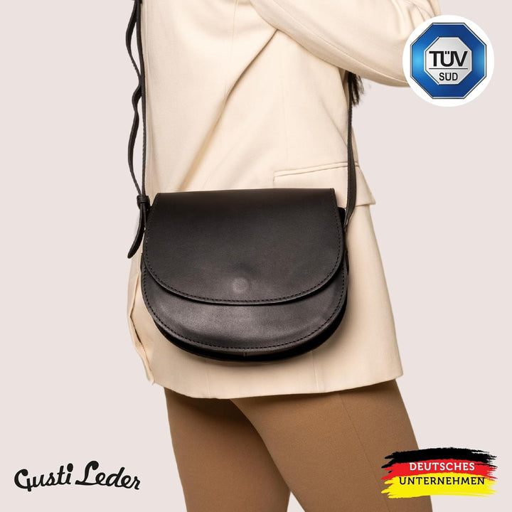 Gusti Umhängetasche Leder - Elenor Damen Handtasche Ledertasche Schultertasche Leder