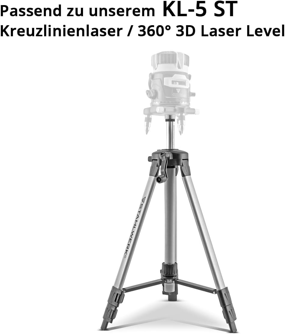 STAHLWERK Universal-Stativ für den STAHLWERK Kreuzlinienlaser KL-5 ST Teleskopstativ, Stativ, Dreibe