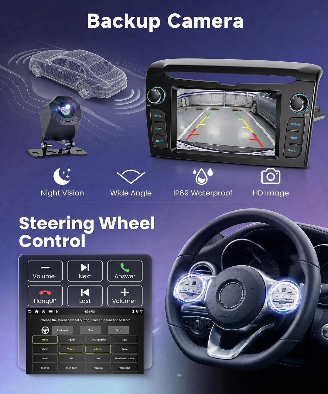 Rimoody 4G+64G Android Autoradio für Lancia Ypsilon 2012-2020 Wireless Carplay Android Auto, 7 Zoll