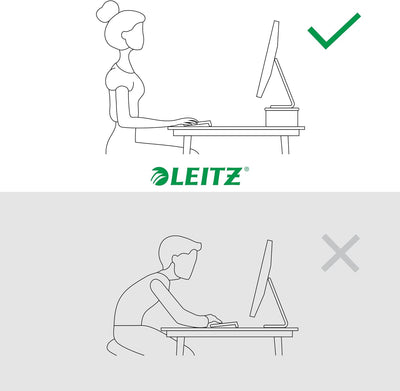 Leitz Monitorständer für Desktop & Laptop, Ergonomischer Aufsatz, für 24 Zoll Monitore bis 20 kg, Mi