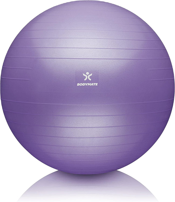 BODYMATE Gymnastikball Sitzball Trainingsball mit GRATIS E-Book inkl. Luft-Pumpe, Ball für Fitness,