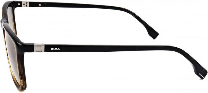 BOSS HUGO 1434/S Brille, Brown Horn, 56 für Herren, Braun/Horn