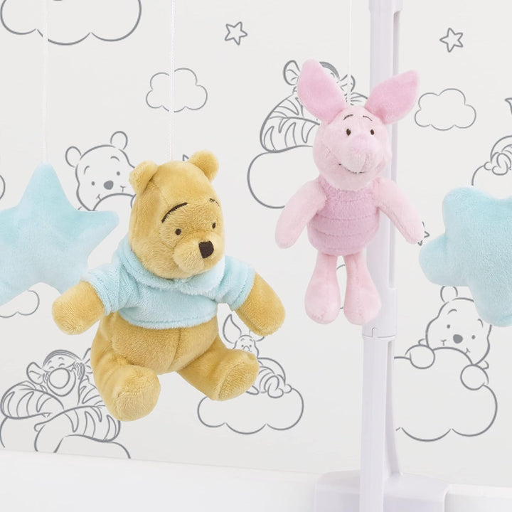 Disney Winnie The Pooh Hello Sunshine Nursery Musical Mobile with Plush Winnie The Pooh, Piglet &amp; Aq