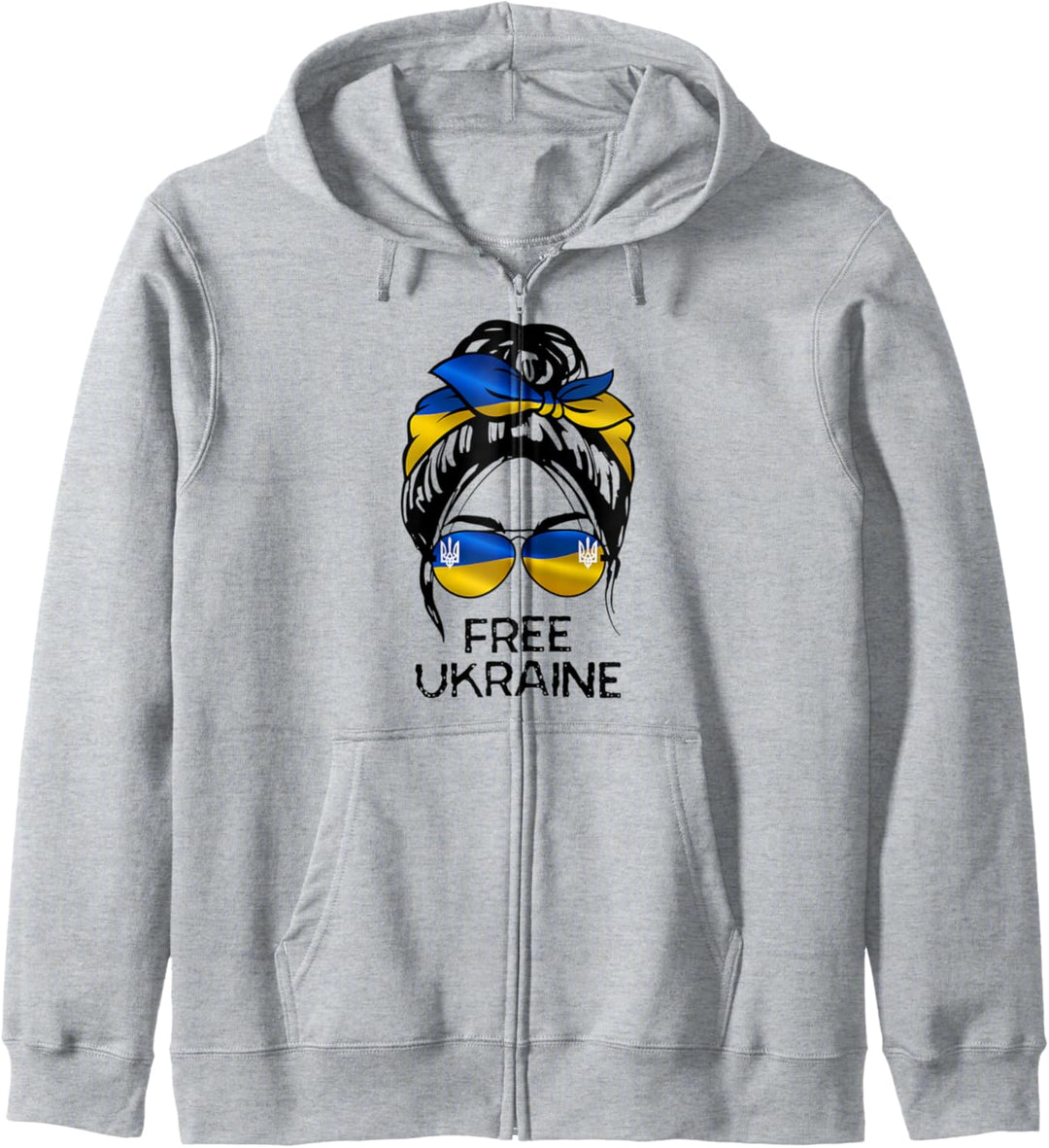 Ukrainische Flagge, Ukraine Pride Frauen Unordentlicher Dutt frei Ukraine Kapuzenjacke