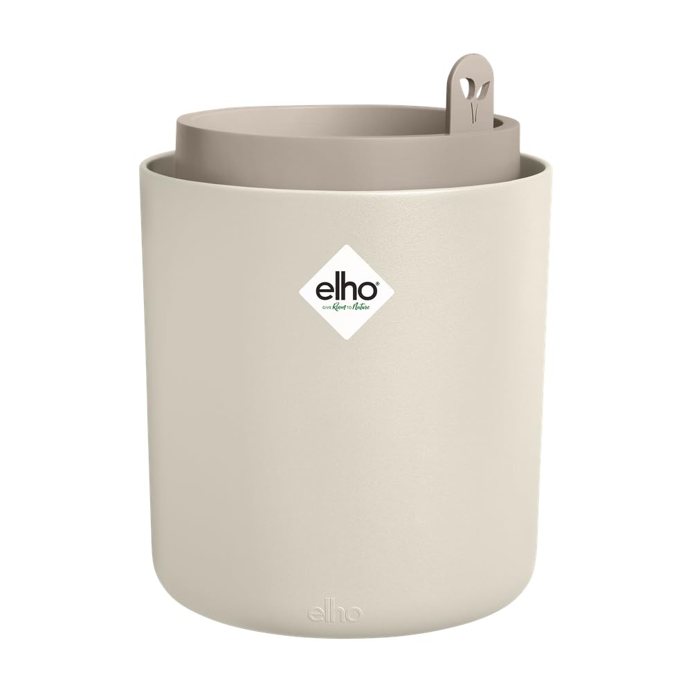 elho Bouncy Basil 16 Blumentopf - Basilikum Topf mit Aussentopf - 100% recyceltes Plastik - Ø 16.5 x