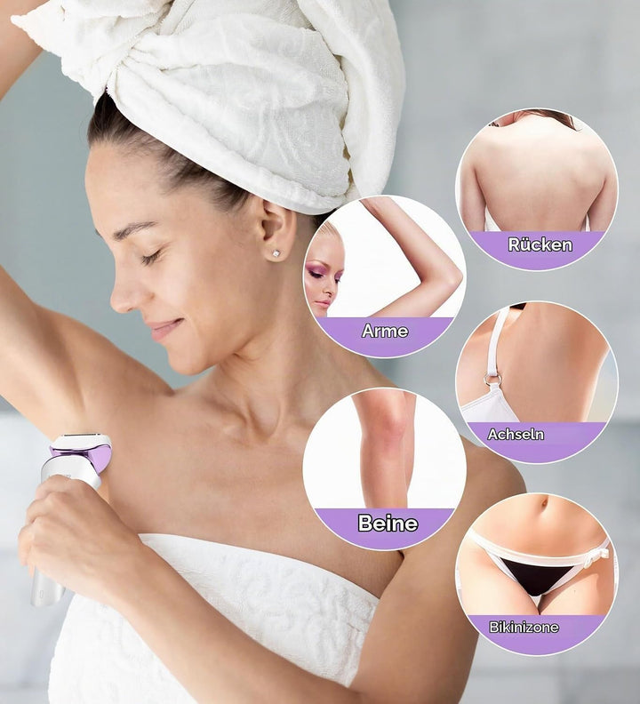 Elektrischer Rasierer für Frauen, Damenrasierer, Bikini-Trimmer, Körperhaarentfernung für Beine und