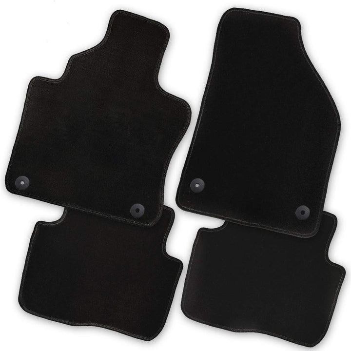 Bär-AfC Auto Fussmatten Premium passend für VW Golf Plus 2005-2007, Autoteppiche Velours Schwarz, Ra